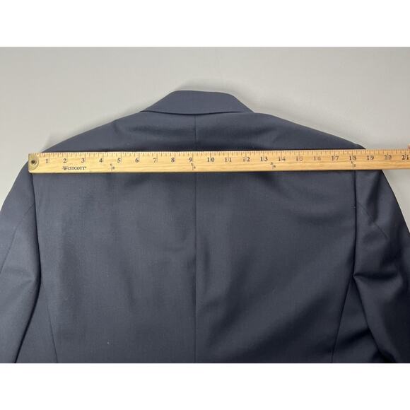 Canali Blazer Mens 40R US 50R EU Navy Double Vented Wool Jacket Sport Coat - Picture 8 of 13